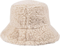 Cozy Faux Fur Bucket Hat - Fluffy Winter Cap for Women, and Girls