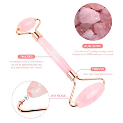 Rose Quartz and Jade Roller Slimming Face Massager