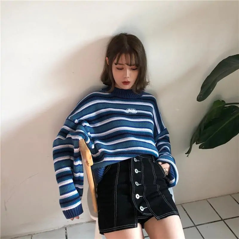 Navy Stripes Sweater