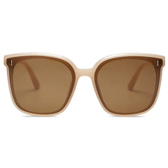 SOJOS Trendy Oversized Sunglasses for Women and Men Brown/Brown