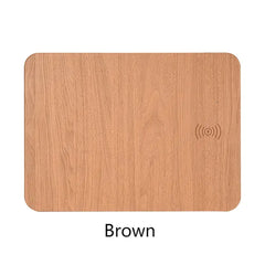 Leather Wood Wireless Charging Mouse Pad