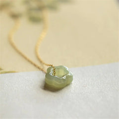 Hetian Jade Plum Blossom Pendant Necklace