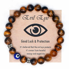 Natural Tiger Eye Beaded Bracelet