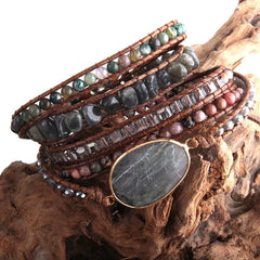 Bohemian Natural Stones Charm Bracelet