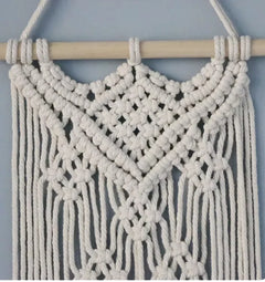 Handwoven Macrame Wall Hanging – Bohemian Cotton Rope Tapestry for Home Décor