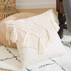 Cotton Linen Macrame Hand-woven Pillow Covers